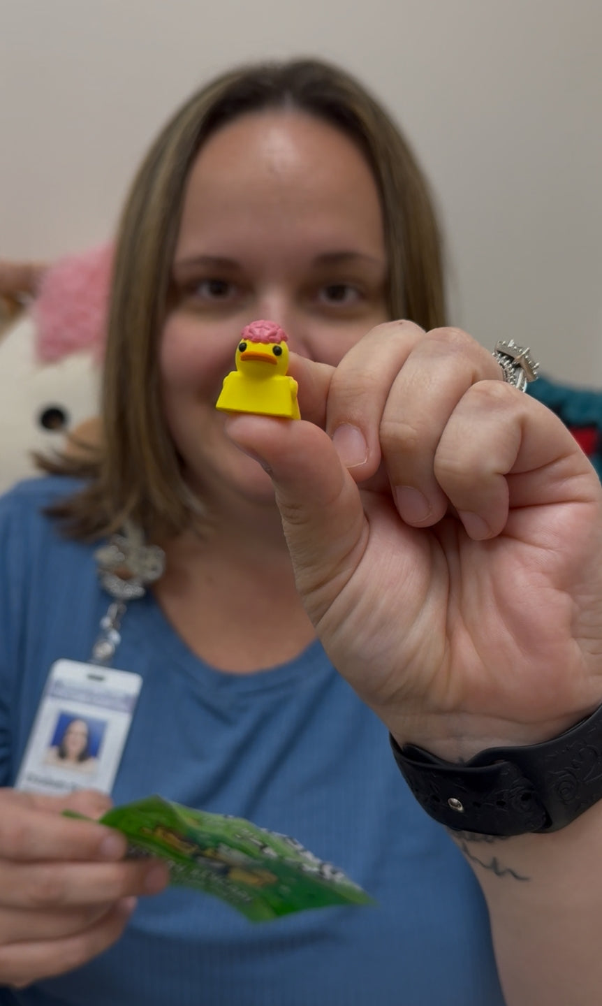 Customer holding a Duckeys fidget
